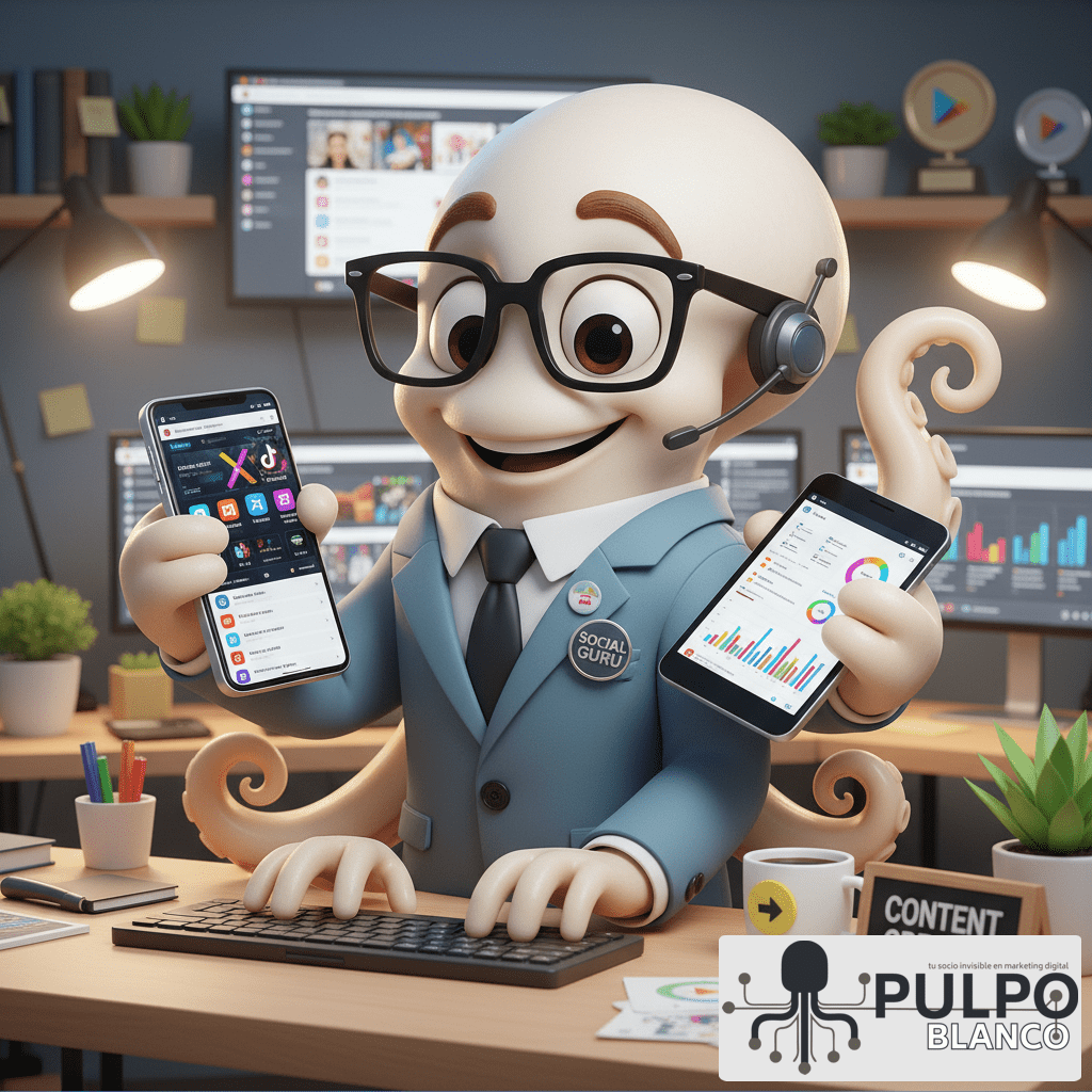 Pulpo Blanco Administrador Redes Sociales