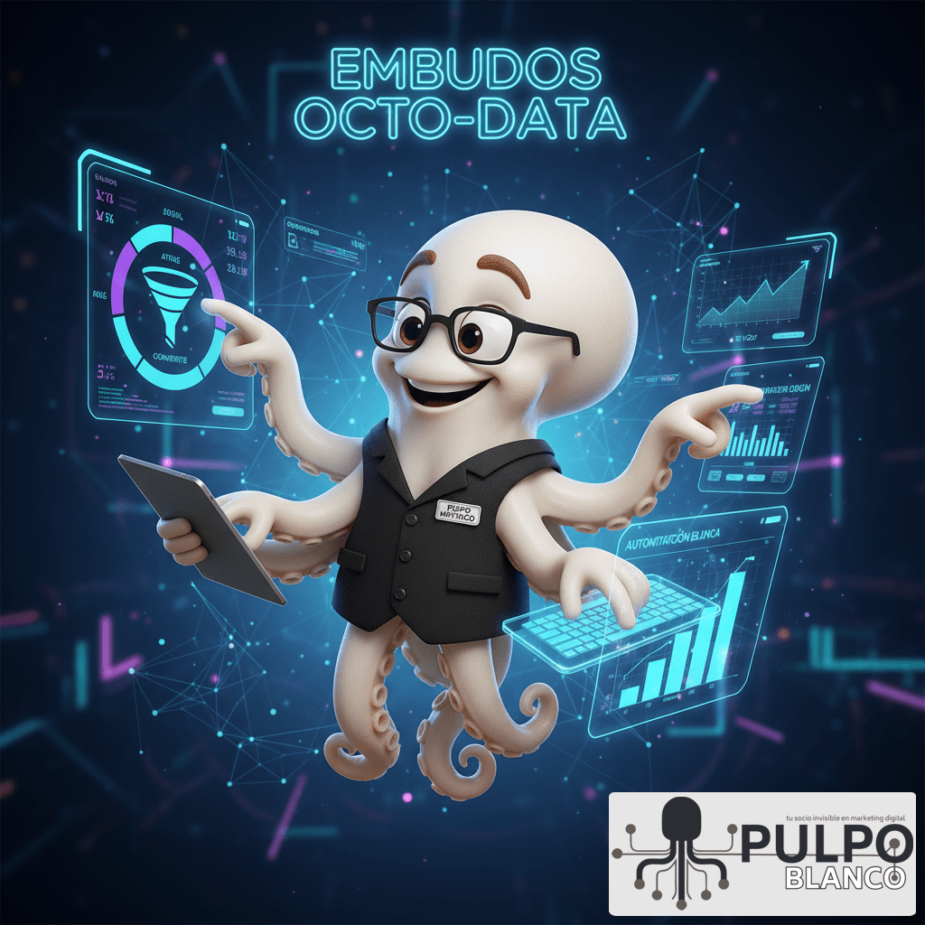 Embudos de Venta y Automatizaciones Pulpo Blanco